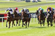 13 September 2020;  Glass Slippers, Tom Eaves aborad, defeating Keep Busy, Ryan Moore up, in The Derrinstown Stud Flying Five Stakes at The Curragh. © Peter Mooney, 59 Upper George's Street, Dun Laoghaire, Co. Dublin, A96 H2R3, Ireland  Tel: 00 353 (0)86 2589298