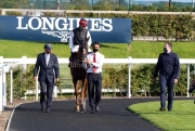 13 September 2020;  Search For A Song, ridden by Oisin Orr, winning The Comer Group International Irish St. Leger at The Curragh. © Peter Mooney, 59 Upper George's Street, Dun Laoghaire, Co. Dublin, A96 H2R3, Ireland  Tel: 00 353 (0)86 2589298