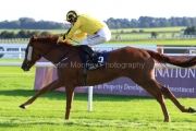13 September 2020;  Billy Lee drives Sonnyboyliston to victory in The Irish Stallion Farms European Breeders Fund 'Northfields' Handiap at The Curragh. © Peter Mooney, 59 Upper George's Street, Dun Laoghaire, Co. Dublin, A96 H2R3, Ireland  Tel: 00 353 (0)86 2589298