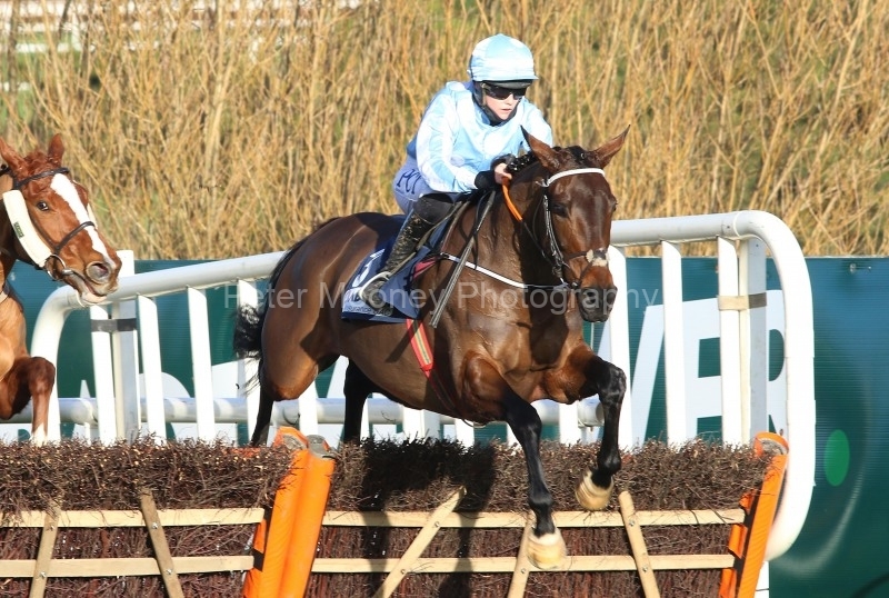 29 December 2020; Minella Melody, Rachael Blackmore up, leads the field over an early flight during the staging of The Advent Insurance Irish European Breeders Fund Mares Hurdle at Leopardstown.  © Peter Mooney, 59 Upper George's Street, Dun Laoghaire, Co. Dublin, A96 H2R3, Ireland  Tel: 00 353 (0)86 2589298