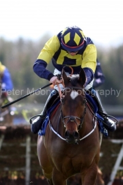 5 April 2021;  Shanroe, Donagh Meyler up, on his way to success in The Farmhouse Foods Novice Handicap Hurdle at Fairyhouse.  © Peter Mooney, 59 Upper George's Street, Dun Laoghaire, Co. Dublin, A96 H2R3, Ireland  Tel: 00 353 (0)86 2589298