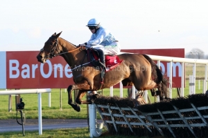 1 December 2019; HONEYSUCKLE, ridden by Rachael Blackmore, clears the final flight en route to success in The baroneracing.com Hatton's Grace Hurdle at Fairyhouse.      © Peter Mooney, 59 Upper George's Street, Dun Laoghaire, Co. Dublin A96 H2R3, Ireland.    Tel:  00 353 (0)86 2589298