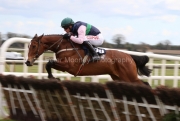 5 April 2021;  Stormy Ireland and Danny Mullins clear a flight before claiming The Underwriting Exchange Hurdle at Fairyhouse.  © Peter Mooney, 59 Upper George's Street, Dun Laoghaire, Co. Dublin, A96 H2R3, Ireland  Tel: 00 353 (0)86 2589298