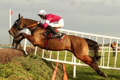 23 February 2019;   Alpha Des Obeaux, Jack Kennedy up, clears an obstacle during The BetVictor Bobbyjo Steeplechase at Fairyhouse.      © Peter Mooney 59 Upper George's Street, Dun Laoghaire, Co. Dublin, A96 H2R3, Ireland.    Tel:  00 353 (0)86 2589298