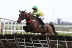 23 February 2019;   BEEPER'S RUBY, Conor Maxwell up, clears the final flight before winning The BetVictor Handicap Hurdle at Fairyhouse.      © Peter Mooney 59 Upper George's Street, Dun Laoghaire, Co. Dublin, A96 H2R3, Ireland.    Tel:  00 353 (0)86 2589298