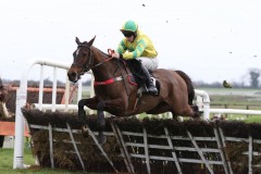 23 February 2019;   BEEPER'S RUBY, Conor Maxwell up, clears the final flight before winning The BetVictor Handicap Hurdle at Fairyhouse.      © Peter Mooney 59 Upper George's Street, Dun Laoghaire, Co. Dublin, A96 H2R3, Ireland.    Tel:  00 353 (0)86 2589298