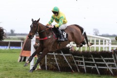 23 February 2019;   BEEPER'S RUBY, Conor Maxwell up, clears the final flight before winning The BetVictor Handicap Hurdle at Fairyhouse.      © Peter Mooney 59 Upper George's Street, Dun Laoghaire, Co. Dublin, A96 H2R3, Ireland.    Tel:  00 353 (0)86 2589298