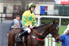 23 February 2019;   BEEPER'S RUBY, Conor Maxwell up, returns to the winner's enclosure after winning The BetVictor Handicap Hurdle at Fairyhouse.      © Peter Mooney 59 Upper George's Street, Dun Laoghaire, Co. Dublin, A96 H2R3, Ireland.    Tel:  00 353 (0)86 2589298