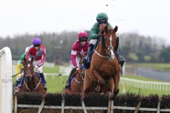 23 February 2019;  WAY BACK HOME and Robbie Power clear the first flight en route to success in The Winning Fair Juvenile Hurdle at Fairyhouse.      © Peter Mooney 59 Upper George's Street, Dun Laoghaire, Co. Dublin, A96 H2R3, Ireland.    Tel:  00 353 (0)86 2589298