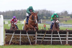 23 February 2019;  WAY BACK HOME and Robbie Power clear the final flight en route to success in The Winning Fair Juvenile Hurdle at Fairyhouse.      © Peter Mooney 59 Upper George's Street, Dun Laoghaire, Co. Dublin, A96 H2R3, Ireland.    Tel:  00 353 (0)86 2589298