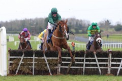 23 February 2019;  WAY BACK HOME and Robbie Power clear the final flight en route to success in The Winning Fair Juvenile Hurdle at Fairyhouse.      © Peter Mooney 59 Upper George's Street, Dun Laoghaire, Co. Dublin, A96 H2R3, Ireland.    Tel:  00 353 (0)86 2589298