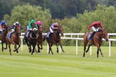 1 July 2020; Know It All, Ben Coen up, winning The Derrinstown Fillies Stakes at Leopardstown.© Peter Mooney, 59 Upper George's Street, Dun Laoghaire, Co. Dublin, A96 H2R3, Ireland  Tel: 00 353 (0)86 2589298