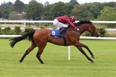 1 July 2020; Know It All, Ben Coen up, winning The Derrinstown Fillies Stakes at Leopardstown.© Peter Mooney, 59 Upper George's Street, Dun Laoghaire, Co. Dublin, A96 H2R3, Ireland  Tel: 00 353 (0)86 2589298