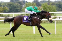 1 July 2020; Sinawann, Ronan Whelan up, winning The Amethyst Stakes at Leopardstown.© Peter Mooney, 59 Upper George's Street, Dun Laoghaire, Co. Dublin, A96 H2R3, Ireland  Tel: 00 353 (0)86 2589298