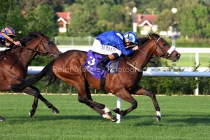 6 June 2019;   RAKAN and Chris Hayes storm to victory over Barbados, Donnacha O'Brien up in The King George V Cup at Leopardstown.      © Peter Mooney, 59 Upper George's Street, Dun Laoghaire, Co. Dublin, Ireland.    Tel:  00 353 (0)86 2589298