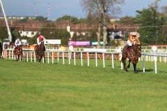 26 December 2019; ASPIRE TOWER and Rachael Blackmore defeating Wolf Prince, Jonathan Moore up, in The Knight Frank Juvenile Hurdle at Leopardstown.      © Peter Mooney, 59 Upper George's Street, Dun Laoghaire, Co. Dublin A96 H2R3, Ireland.    Tel:  00 353 (0)86 2589298