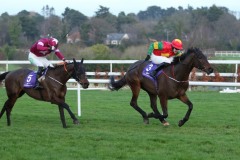 29 December 2018;   BENRUBEN, Finny Maguire up, defeating Conflated, Jamie Codd up, in The O'Driscoll O'Neil Insurance Brokers Flat Race at Leopardstown.      © Peter Mooney, 59 Upper George's Street, Dun Laoghaire, Co. Dublin, Ireland.    Tel:  00 353 (0)86 2589298