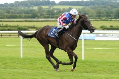 5 August 2019;  BELLAKRIS, Shane Foley aboard, storm to victory in The Naas Racecourse Fillies Maiden at Naas.      © Peter Mooney, 59 Upper George's Street, Dun Laoghaire, Co. Dublin, Ireland.    Tel:  00 353 (0)86 2589298
