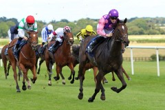 5 August 2019;  CELTIC BEAUTY and Billy Lee score a convincing success in The Irish Stallion Farms European Breeders Fund Maiden at Naas.      © Peter Mooney, 59 Upper George's Street, Dun Laoghaire, Co. Dublin, Ireland.    Tel:  00 353 (0)86 2589298