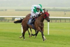 5 August 2019;   COFFEEMEANSCOFFEE, Killian Leonard aboard, defeating Little Camacho, Nathan Crosse up, in The Naas Racecourse Handicap at Naas.      © Peter Mooney, 59 Upper George's Street, Dun Laoghaire, Co. Dublin, Ireland.    Tel:  00 353 (0)86 2589298