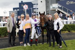 5 August 2019;  The winning connections with CUBAN SURFER after winning The Naas Racecourse Apprentice Handicap at Naas.      © Peter Mooney, 59 Upper George's Street, Dun Laoghaire, Co. Dublin, Ireland.    Tel:  00 353 (0)86 2589298