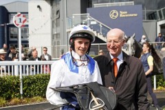 5 August 2019;   Sean Byrne and John Oxx after SHE'S MY DREAM had won The Naas Racecourse Handicap at Naas.      © Peter Mooney, 59 Upper George's Street, Dun Laoghaire, Co. Dublin, Ireland.    Tel:  00 353 (0)86 2589298