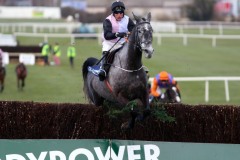 8 March 2020;  Capuccimix, Robbie Power up, clears the final fence before winning The MansionBet 'GetItReady' For Cheltenham Leinster National Handicap Steeplechase at Naas.      © Peter Mooney, 59 Upper George's Street, Dun Laoghaire, Co. Dublin A96 H2R3, Ireland.    Tel:  00 353 (0)86 2589298