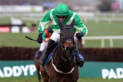 8 March 2020;   Danny Mullins drives  Royal Rendezvous to victory in The Naas Directors Plate Novice Steeplechase at Naas.      © Peter Mooney, 59 Upper George's Street, Dun Laoghaire, Co. Dublin A96 H2R3, Ireland.    Tel:  00 353 (0)86 2589298