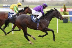 1 Novemberber 2020;  Taipan, Shane Foley aboard, comes with a late challenge to win The Irish Stallion Farms European Breeders Fund Maiden at Naas. © Peter Mooney, 59 Upper George's Street, Dun Laoghaire, Co. Dublin, A96 H2R3, Ireland  Tel: 00 353 (0)86 2589298