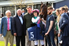 11 May 2019;  The winning connections with SISKIN after their triumph in The Irish Stallion Farms European Breeders Fund Race at Naas.© Peter Mooney, 59 Upper George's Street, Dun Laoghaire, Co. Dublin, Ireland.    Tel:  00 353 (0)86 2589298