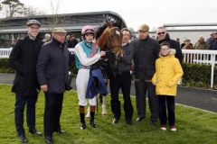 13 April 2019;  Left to right: Kris Weld, Rory Mahon, Oisin Orr, Dermot Weld, Mark Weld, and his son, with IMAGING after their success in The Gladness Stakes at Naas.      © Peter Mooney, 59 Upper George's Street, Dun Laoghaire, Co. Dublin, Ireland.    Tel:  00 353 (0)86 2589298