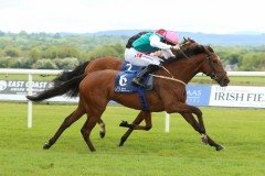 19 May 2019;  KAFTAN, Colin Keane, arrives late to defeat Kiss For A Jewel, Oisin Orr up, to win The Irish Stallion Farms European Breeders Fund Fillies Maiden at Naas.      © Peter Mooney, 59 Upper George's Street, Dun Laoghaire, Co. Dublin, Ireland.    Tel:  00 353 (0)86 2589298