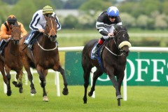 19 May 2019;   SOFFIA, Declan McDonogh up, defeating Final Venture, Leigh Roche up, in The Sole Power Sprint Stakes at Naas.      © Peter Mooney, 59 Upper George's Street, Dun Laoghaire, Co. Dublin, Ireland.    Tel:  00 353 (0)86 2589298