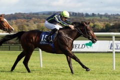 21 October 2018;  RAINBOW MOONSTONE, Shane Crosse aboard, winning The Rathasker Stud Irish European Breeders Fund Fillies Maiden at Naas.      © Peter Mooney, 59 Upper George's Street, Dun Laoghaire, Co. Dublin, Ireland.    Tel:  00 353 (0)86 2589298