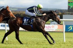 21 October 2018;  RAINBOW MOONSTONE, Shane Crosse aboard, winning The Rathasker Stud Irish European Breeders Fund Fillies Maiden at Naas.      © Peter Mooney, 59 Upper George's Street, Dun Laoghaire, Co. Dublin, Ireland.    Tel:  00 353 (0)86 2589298