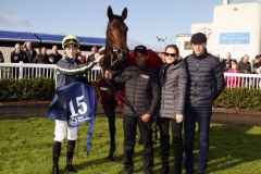 21 October 2018;  The winning connections with RAINBOW MOONSTONE after winning The Rathasker Stud Irish European Breeders Fund Fillies Maiden at Naas.      © Peter Mooney, 59 Upper George's Street, Dun Laoghaire, Co. Dublin, Ireland.    Tel:  00 353 (0)86 2589298