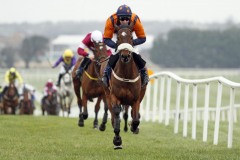 24 February 2019;  ALL FOR JOY, Barry Browne up, runs out a facile winner of The Naas Rugby Club Maiden Hurdle at Naas.      © Peter Mooney, 59 Upper George's Street, Dun Laoghaire, Co. Dublin, Ireland.    Tel:  00 353 (0)86 2589298