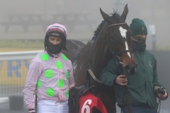 6 December 2020;  Min and Patrick Mullins after winning The John Durkan Memorial Punchestown Steeplechase at Punchestown. © Peter Mooney, 59 Upper George's Street, Dun Laoghaire, Co. Dublin, A96 H2R3, Ireland  Tel: 00 353 (0)86 2589298