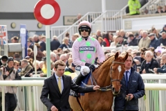 7 April 2016;  ANNIE POWER and Ruby Walsh prior to their success in The Doom Bar Aintree Hurdle  at Aintree.  © Peter Mooney, 59 Upper George's Street, Dun Laoghaire, Co. Dublin A96 H2R3, Ireland.  Tel:  00 353 (0)86 2589298