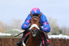 7 April 2016; CUE CARD is driven to victory by Paddy Brennan in The Betfred Bowl Steeplechase at Aintree.  © Peter Mooney, 59 Upper George's Street, Dun Laoghaire, Co. Dublin A96 H2R3, Ireland.  Tel:  00 353 (0)86 2589298