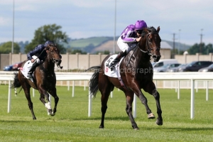 1 September 2018;   TEN SOVEREIGNS, Donnacha O'Brien up, race to a convincing success in The John Sisk & Son Round Tower Stakes at The Curragh.      © Peter Mooney, 59 Upper George's Street, Dun Laoghaire, Co. Dublin, Ireland.    Tel:  00 353 (0)86 2589298