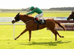 16 September 2018:  EZIYRA, Declan McDonogh up, winning The Moyglare "Jewels" Blandford Stakes at The Curragh.© Peter Mooney, 59 Upper George's Street, Dun Laoghaire, Co. Dublin, Ireland.    Tel:  00 353 (0)86 2589298