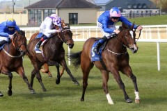 17 April 2021;  Cheerupsleepyjean, Colin Hayes aboard, winning The Irish Stallion Farms European Breeders Fund Race at The Curragh.© Peter Mooney, 59 Upper George's Street, Dun Laoghaire, Co. Dublin, A96 H2R3, Ireland  Tel: 00 353 (0)86 2589298