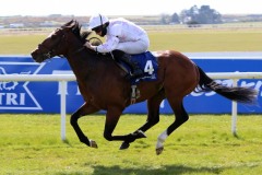 17 April 2021;  Lancaster House, ridden by Ryan Moore readily wins The TRI Equestrian Gladness Stakes at The Curragh.© Peter Mooney, 59 Upper George's Street, Dun Laoghaire, Co. Dublin, A96 H2R3, Ireland  Tel: 00 353 (0)86 2589298