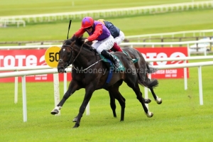 18 July 2019;   ROMANISED, Billy Lee up, defeating Hey Gaman, Frankie Dettori up, in The Paddy Power Minstrel Stakes at The Curragh.      © Peter Mooney, 59 Upper George's Street, Dun Laoghaire, Co. Dublin, Ireland.    Tel:  00 353 (0)86 2589298