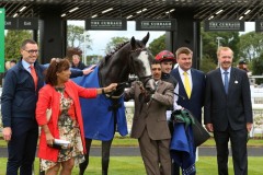 18 July 2019;  Kris Weld. Fiona Craig, Oisin Orr, Malachy Ryan and Dermot Weld with MIA MARIA after they had won The Irish Stallion Farms European Breeders Fund Fillies Maiden at The Curragh.      © Peter Mooney, 59 Upper George's Street, Dun Laoghaire, Co. Dublin, Ireland.    Tel:  00 353 (0)86 2589298
