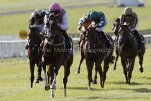 27 August 2021;   Sacred Bridge and Colin Keane score an emphatic success in The Heider Family Stables Round Tower Stakes at The Curragh.  © Peter Mooney, 59 Upper George's Street, Dun Laoghaire, Co. Dublin, A96 H2R3, Ireland  Tel: 00 353 (0)86 2589298