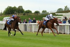 28 June 2019;  ALBIGNA, Shane foley up, defeating Precious Moments, Ryan Moore up, in The Airlie Stud Stakes at The Curragh.      © Peter Mooney, 59 Upper George's Street, Dun Laoghaire, Co. Dublin, Ireland.    Tel:  00 353 (0)86 2589298